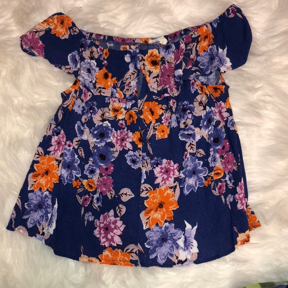 floral off the shoulder top